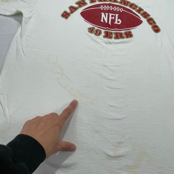 VTG 80s San Francisco 49ers NFL T-Shirt size L Bike Made in USA See Description - Picture 6 of 9